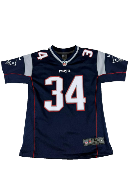 New England Patriots #34 Nike On Field NFL Football Jersey Navy Blue Youth