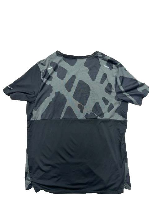 Nike Men's L Black Camouflage Dri-FIT Short Sleeve Running Shirt