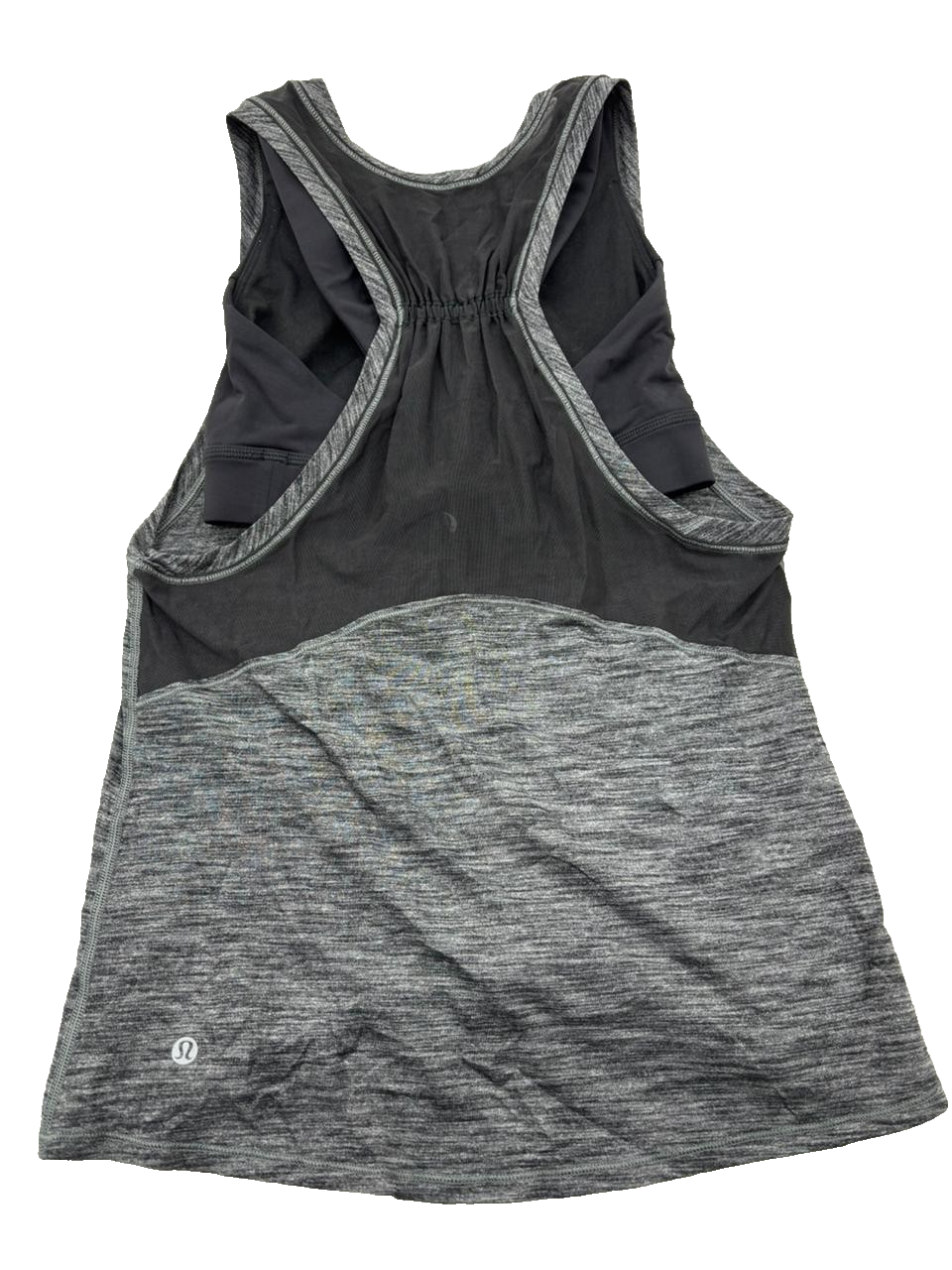 Lululemon Work The Circuit 2 In 1 Tank Top Mesh Racerback Cross Strap Bra Size 4