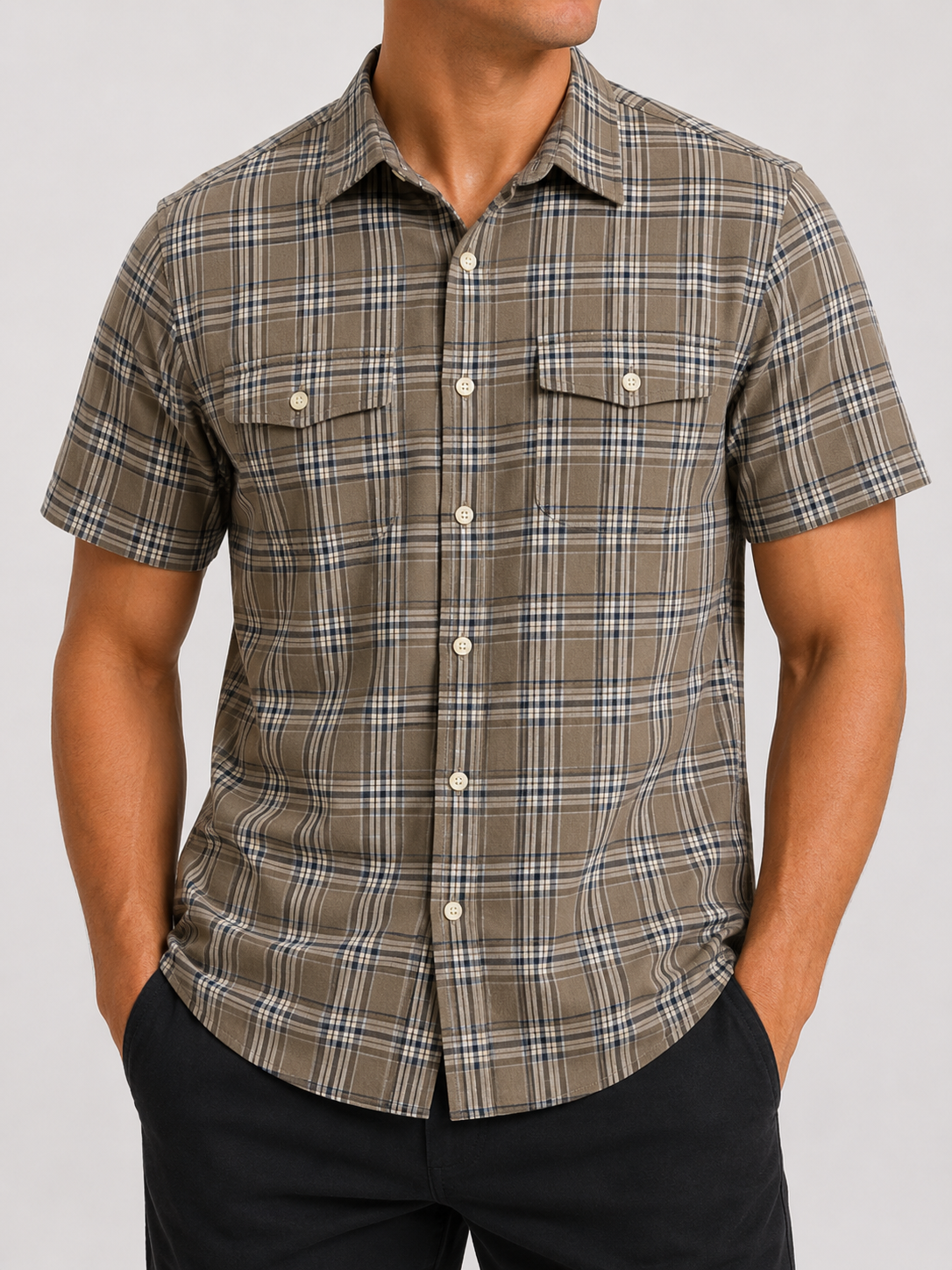 Tommy Hilfiger Men Brown Shirt size L product image 1