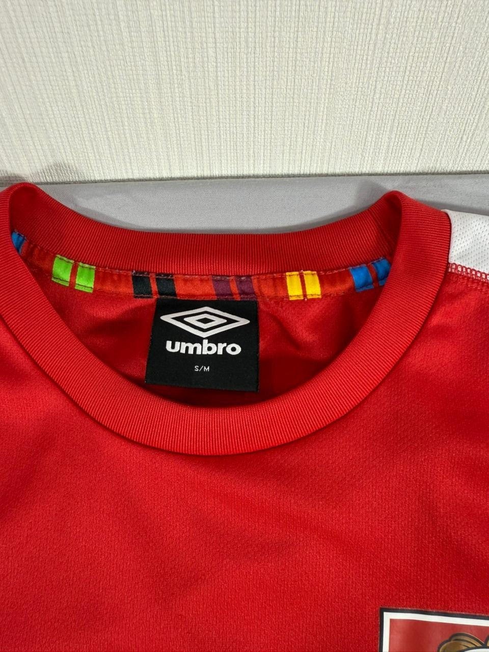 Umbro Pringles Red Soccer Jersey Shirt Men's S/M Short Sleeve