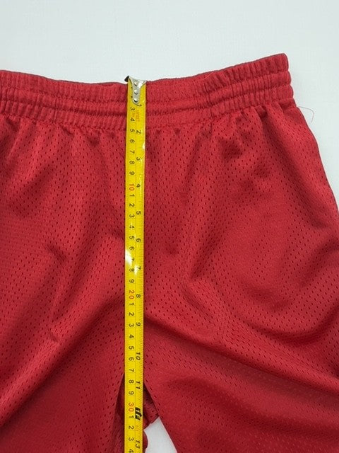 Reebok Men Red Mesh Athletic Shorts Size M Elastic Drawstring Logo
