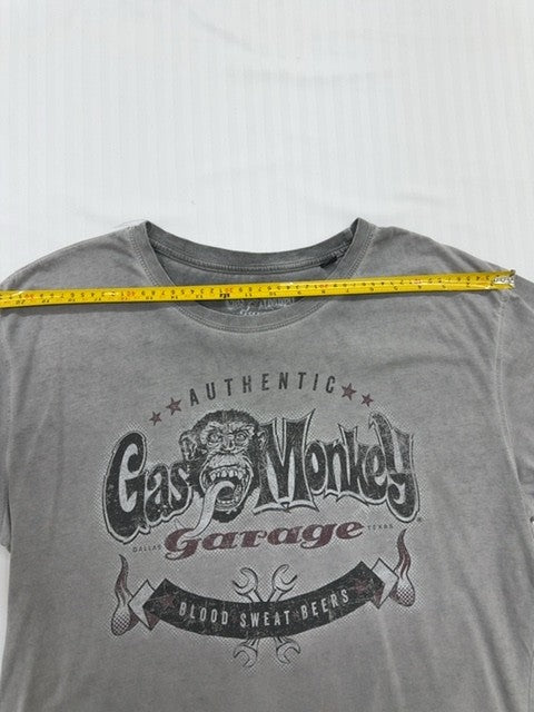 Gas Monkey Garage Men's Gray Monkey Graphic T-Shirt XL Vintage