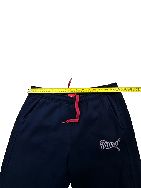 Puma Men's Navy Fleece Sweatpants Size L Regular Fit
