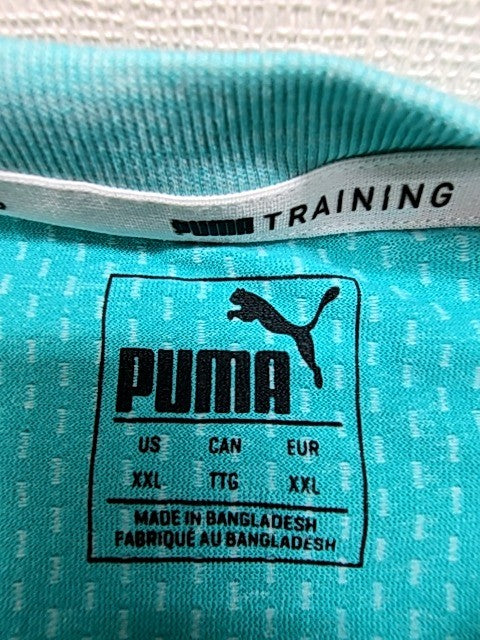 Puma Men's Teal Chevron Training Tee Short Sleeve XL