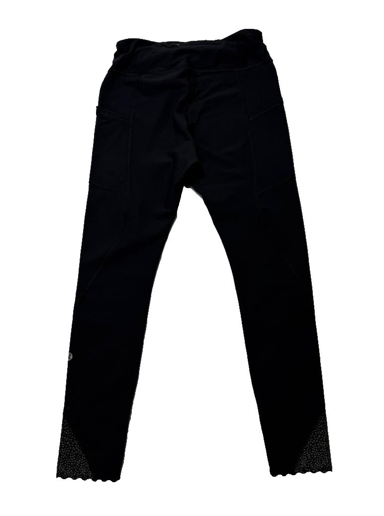Lululemon Black Reflective Tights For Women - Size 6