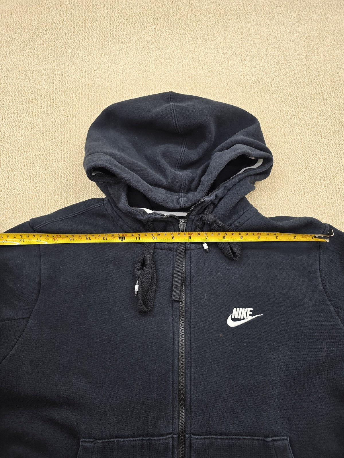Nike Men's Black Fleece Hoodie M Pullover Zipper Air
