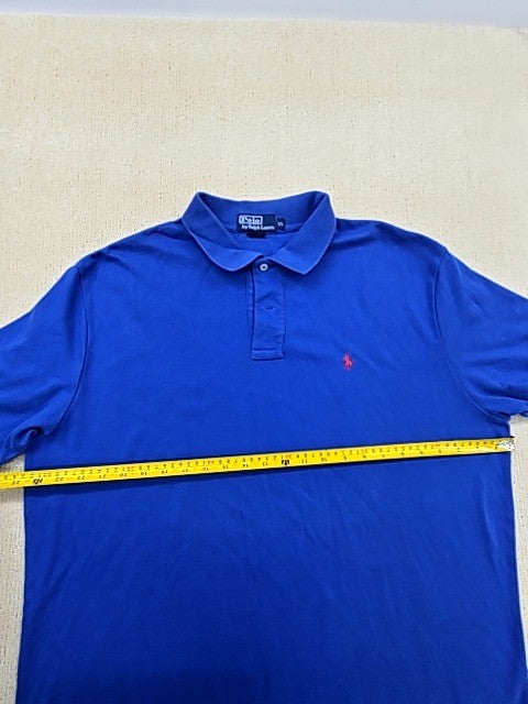 Polo Ralph Lauren Men's XL Blue Cotton Polo Shirt Red Pony Logo
