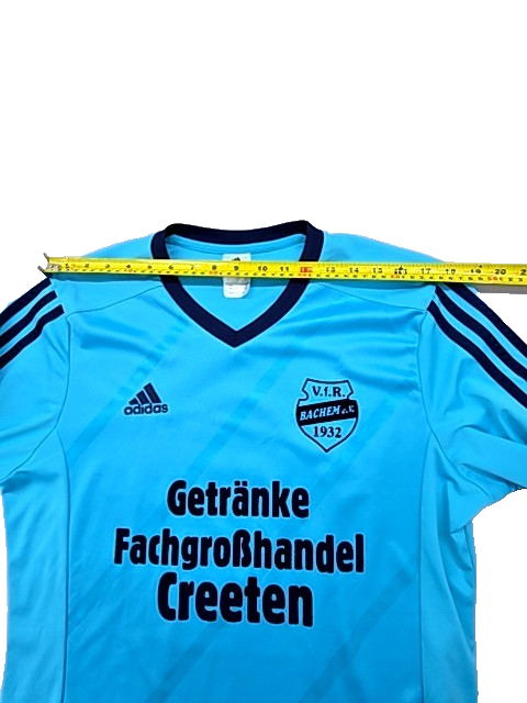 Adidas Men's Light Blue Striped Football Jersey Size L Long Sleeve