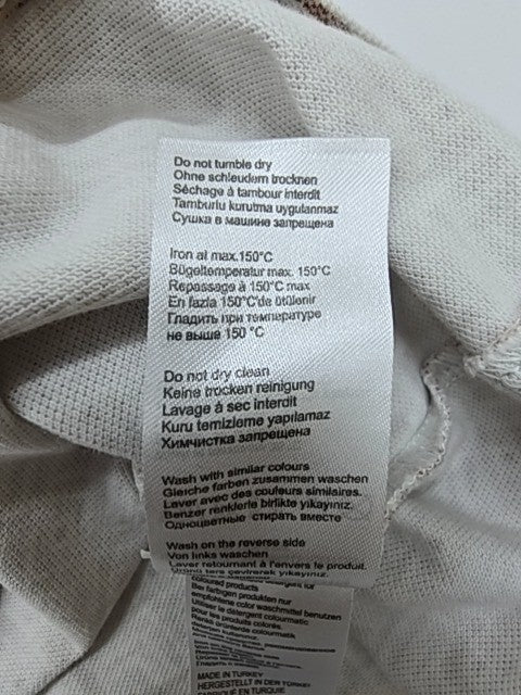Pierre Cardin Boys Beige Geometric Polo Shirt Size M Regular Condition