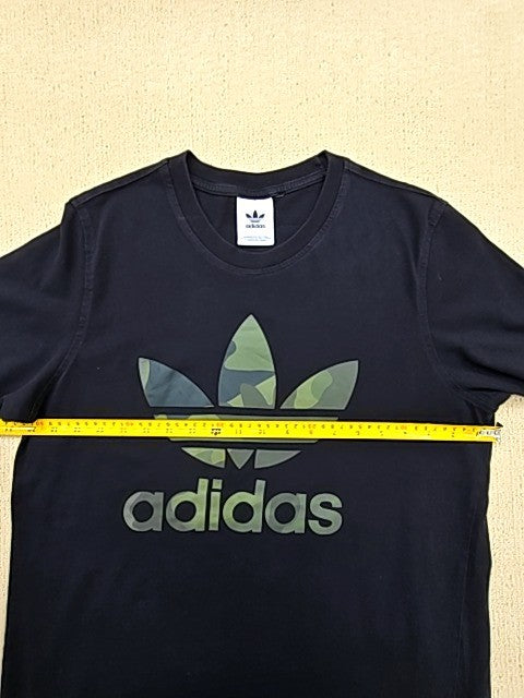 Adidas Men's Black Camo Short Sleeve T-Shirt Cotton Crew Neck M