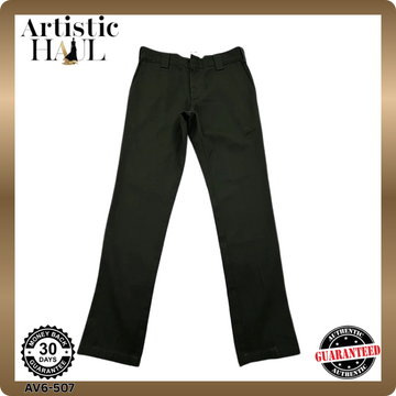 Dickies Slim Fit Olive Green Work Pants 30x32 Stretch Twill