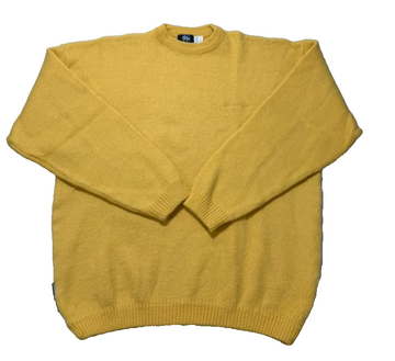 Quechua Yellow Crewneck Knit Sweater Mens Size Xl