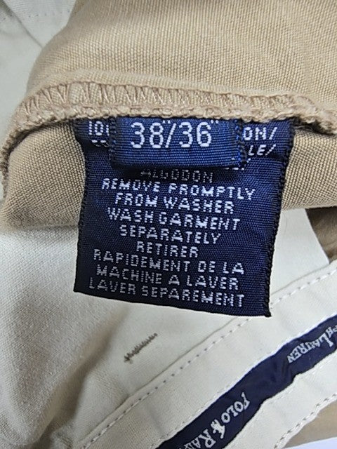 Polo Ralph Lauren Men's Olive Chino Pants 38x36 Relaxed Fit Logo
