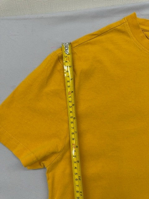Tommy Jeans Men's Yellow Logo T-Shirt Size M Cotton Crew Neck