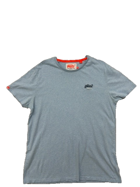 Superdry Vintage Logo Grey T-Shirt Men 2XL Short Sleeve Relaxed Fit