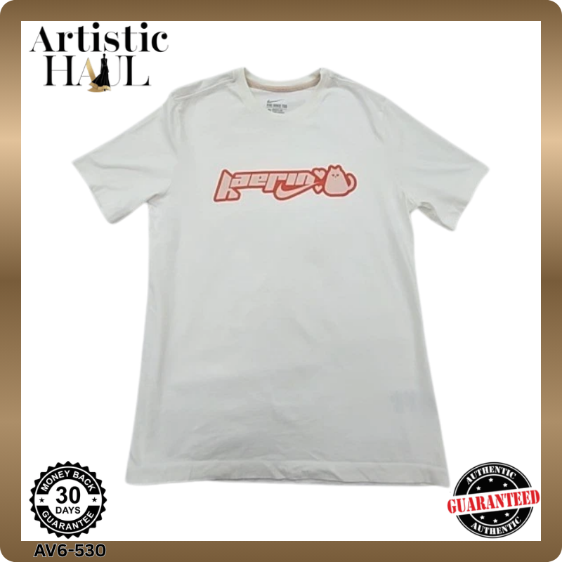 Nike Kerwin Frost Cat White Athletic L Short Sleeve T-Shirt Cotton