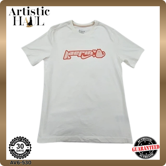 Nike Unisex White T-Shirt – Size L, Short Sleeve, Cotton