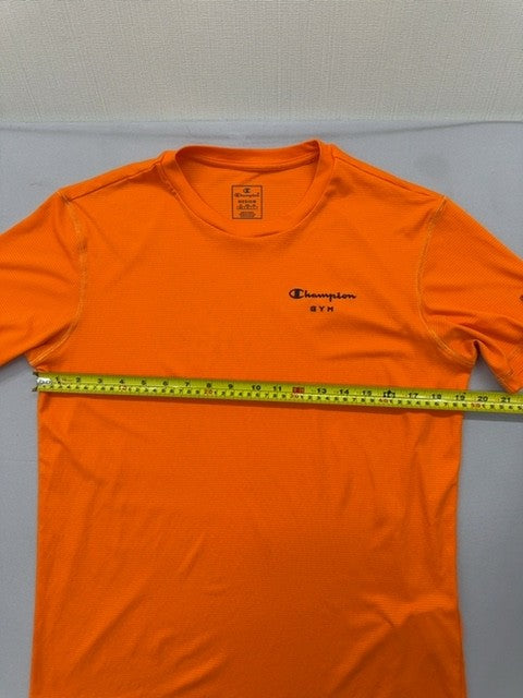 Champion Men's Orange Short Sleeve T-Shirt M 100% Polyester Crewneck