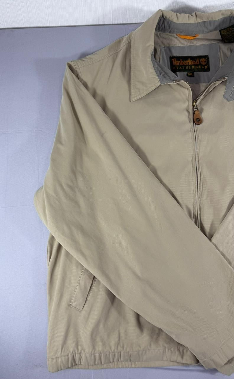 Timberland Weathergear Men's Beige Full Zip Jacket XXL Lightweight Outdoor