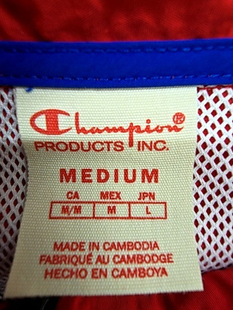 Champion Men's Red/White/Blue Colorblock Nylon Jacket Size M