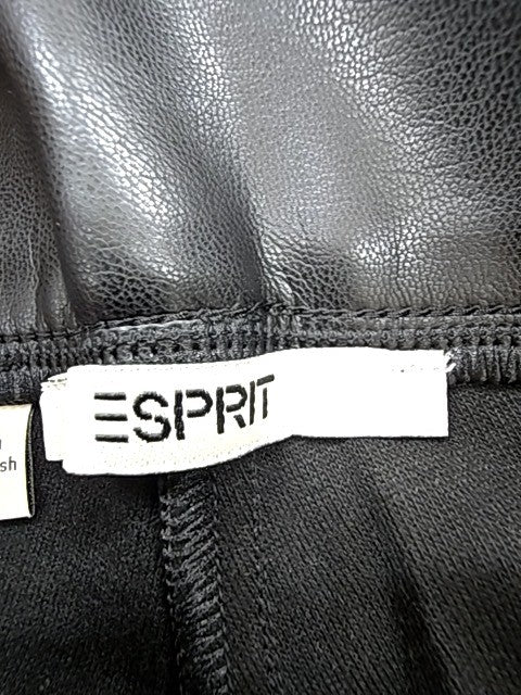 Esprit Black Faux Leather Straight Leg Pants Women Size 26