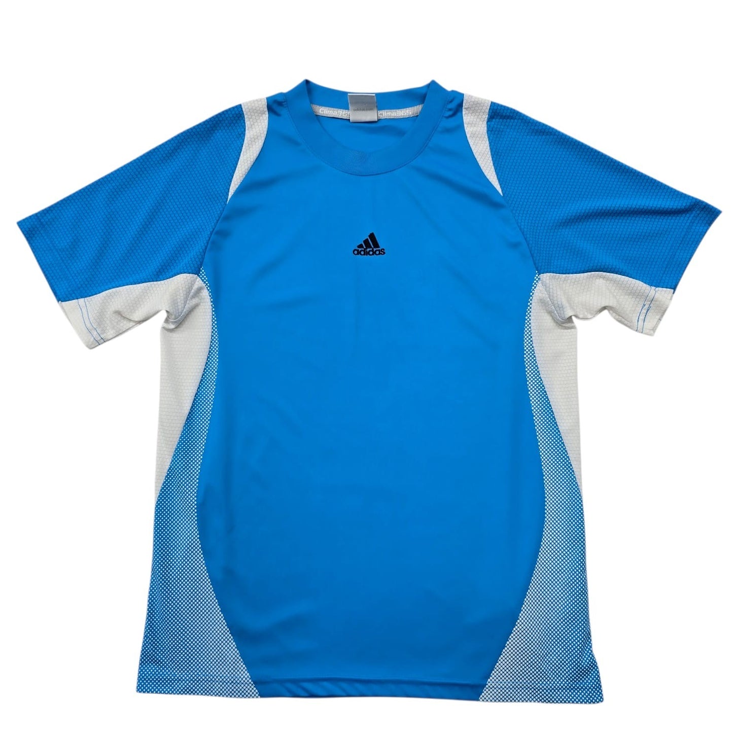 Adidas Unisex Blue White Mesh Jersey Size F Relaxed Fit
