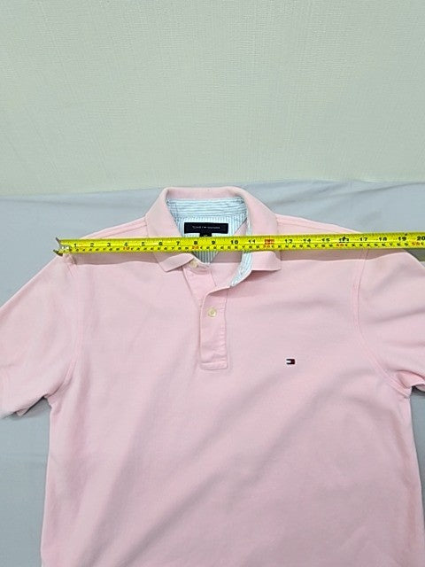 Tommy Hilfiger Men's Pink Short Sleeve Polo Shirt Size S Cotton