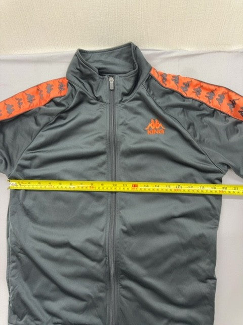 Kappa Men's Gray Track Jacket XL Removable Sleeves Zipper
