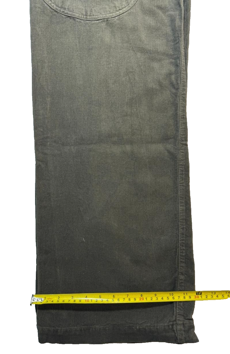 Lobel Cartoon Embroidery Wide Leg High Rise Corduroy Pants Size 38 | Unisex