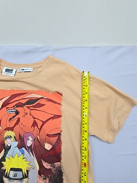 FB Sister Naruto Uzumaki Beige S Unisex T-Shirt Vintage 2002 Cotton