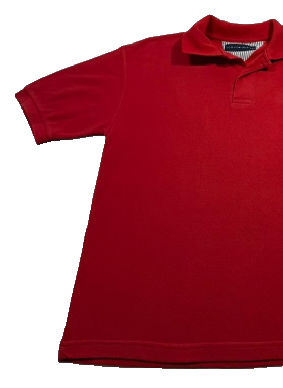 Tommy Hilfiger Men's Red Polo Shirt Size M Embroidered Logo Casual Shirt