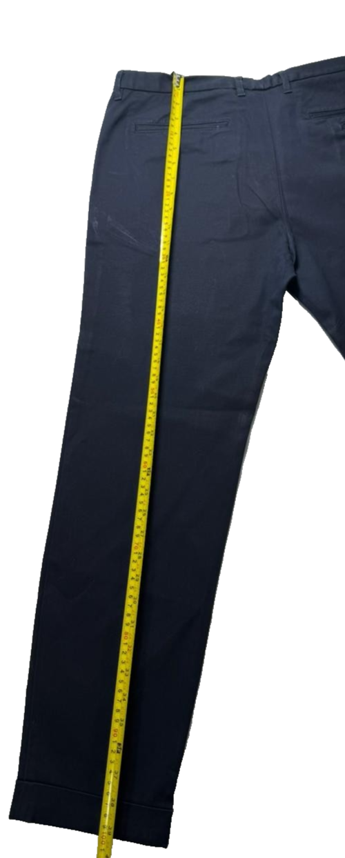 Emporio Armani Men's Navy Trousers Size 54 Tailored Luxury Pants