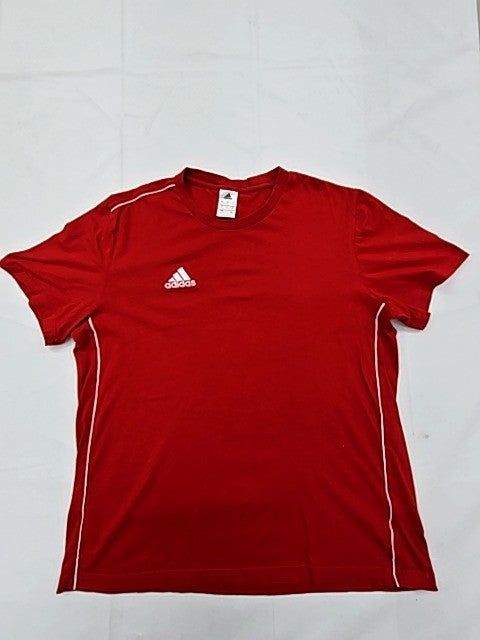 Adidas Men's Red Athletic T-Shirt L Moisture-Wicking Crewneck