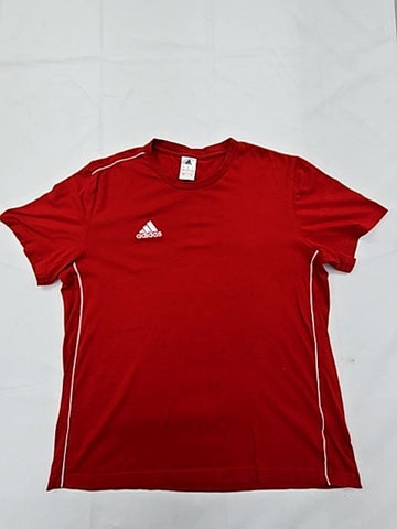 Adidas Men's Red Athletic T-Shirt L Moisture-Wicking Crewneck