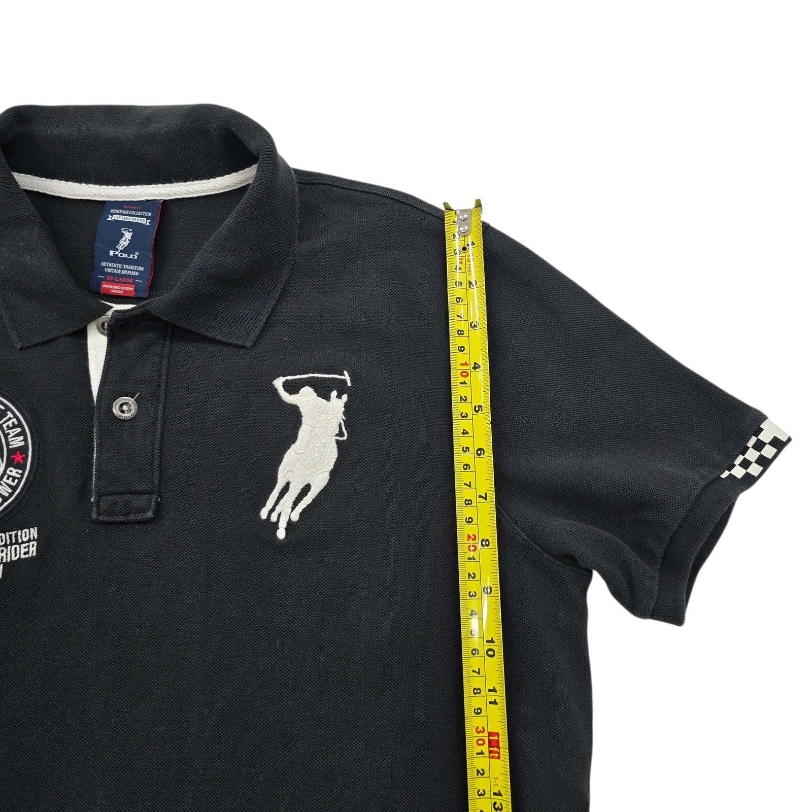 Polo Men Black Polo Shirt size XL product image 6