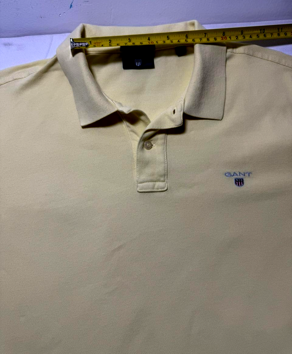 Gant Men Original Regular Fit Piqu Polo Shirt | Size: L: Yellow Color