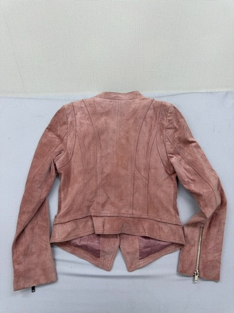 Vero Moda Pink Faux Leather Bomber Jacket Short Size S Women
