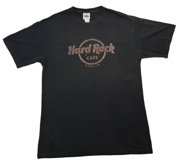 Black Cotton Blend Hard Rock Cafe Berlin T-Shirt  - Size M