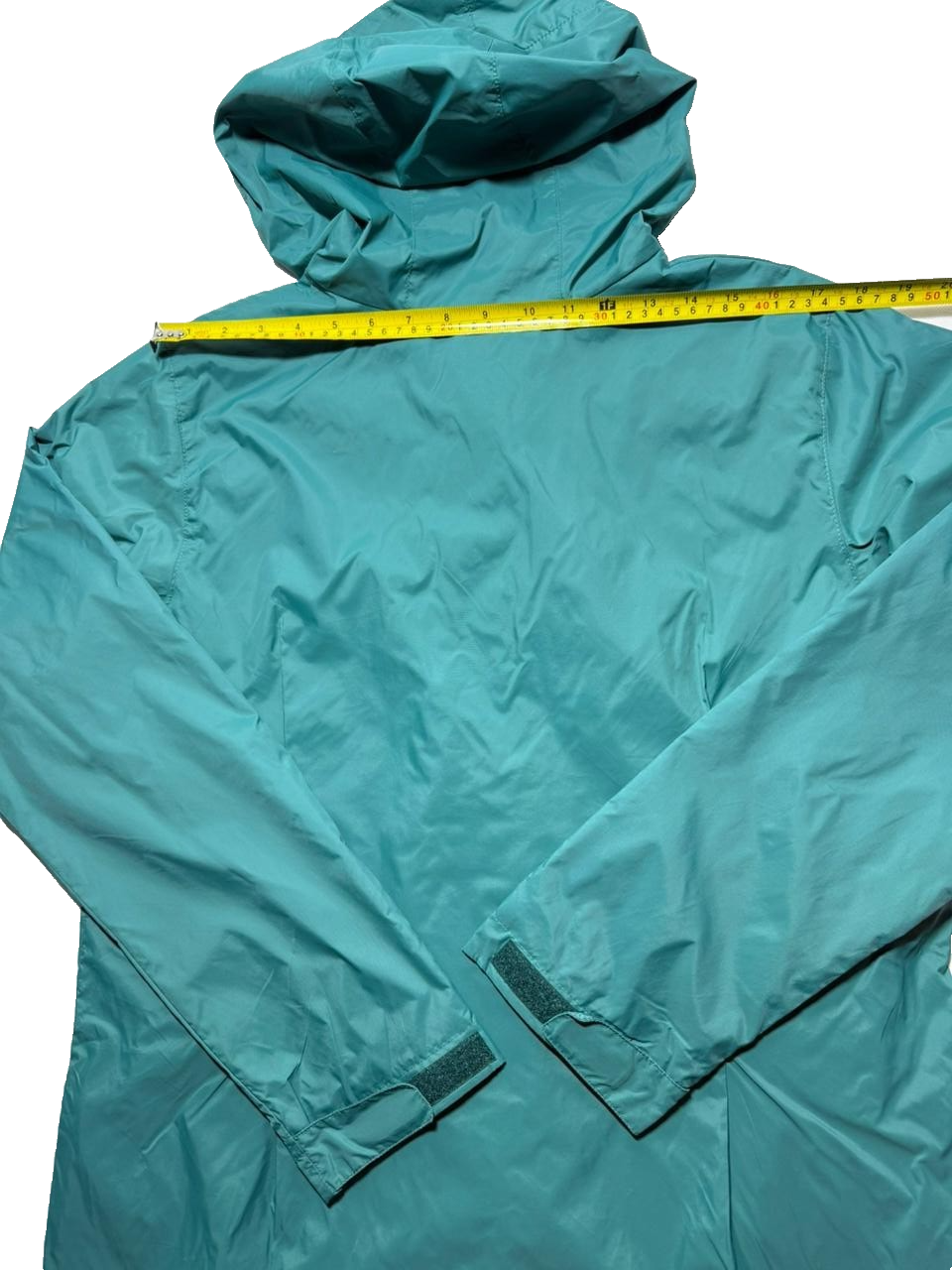 Columbia Women's Teal Waterproof Hooded Rain Jacket Long Length Size XL