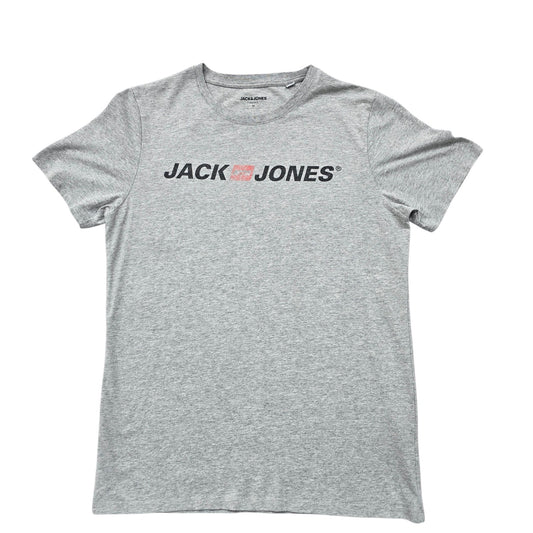 Jack & Jones Men's Gray T-Shirt – Size M, Heather jack jones heather, Graphic