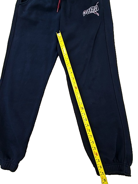 Puma Men's Navy Fleece Sweatpants Size L Regular Fit