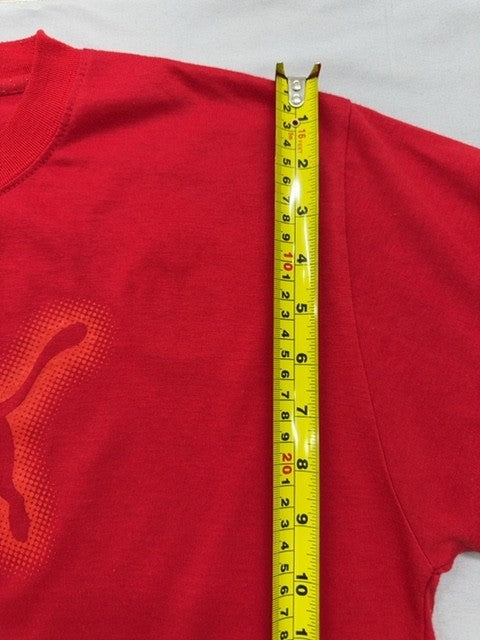 Puma Men's Red L Short Sleeve Crewneck Cotton T-Shirt Regular Fit