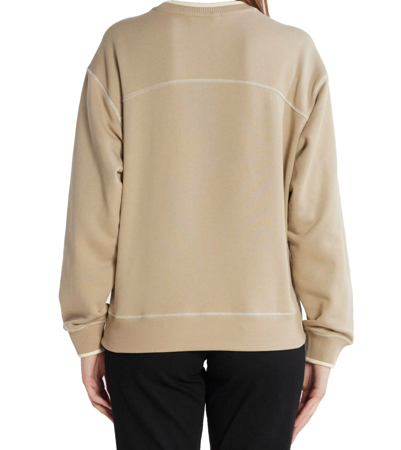 Tommy Hilfiger Beige Crewneck Sweatshirt S Th Logo Embroidered