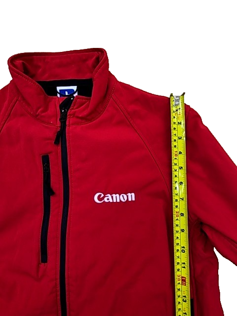 Russell Unisex Red Full-Zip Jacket Size S Canon Logo 140M