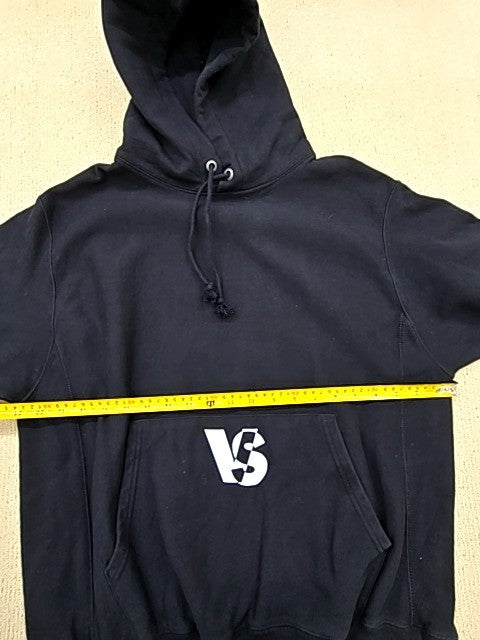 Champion Reverse Weave Black Hoodie Men's M Fleece Side Gussets