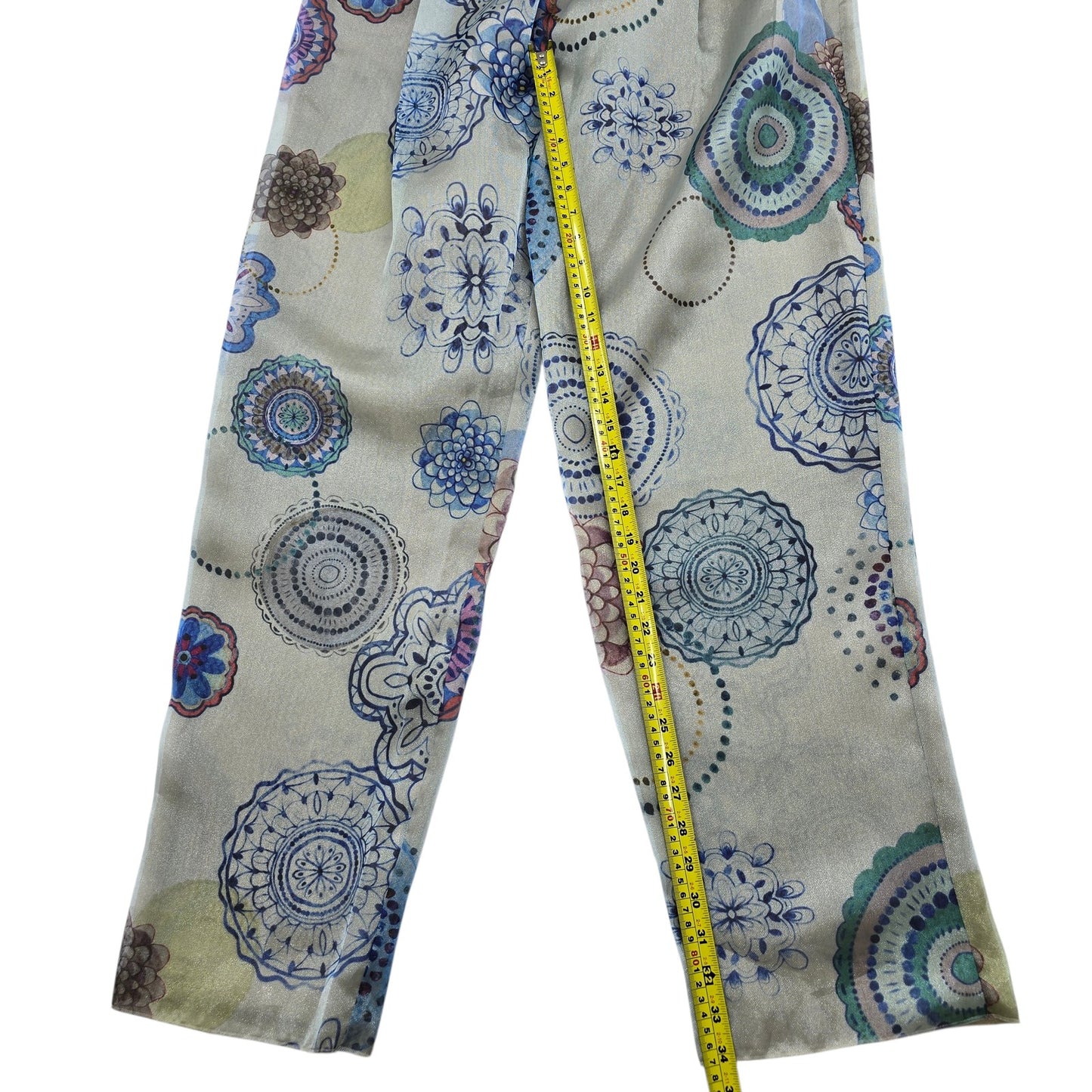 Giorgio Armani Women's Cream Mandala Pants Size 46