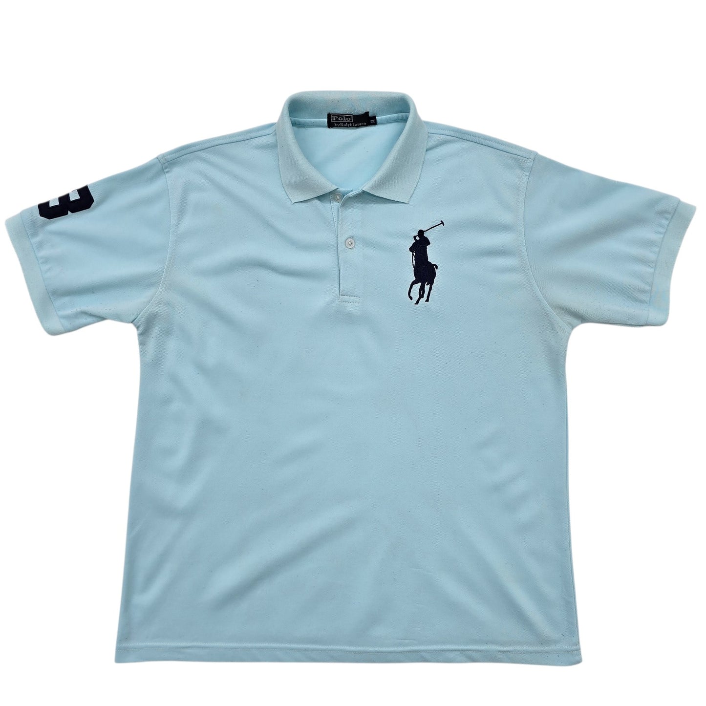 Polo Ralph Lauren Men's Light Blue Logo Polo Shirt Size M