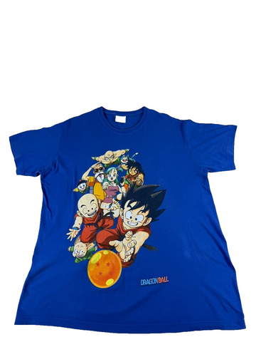 Dragon Ball Z Men’s Large L Blue Graphic Anime T Shirt Short Sleeve
