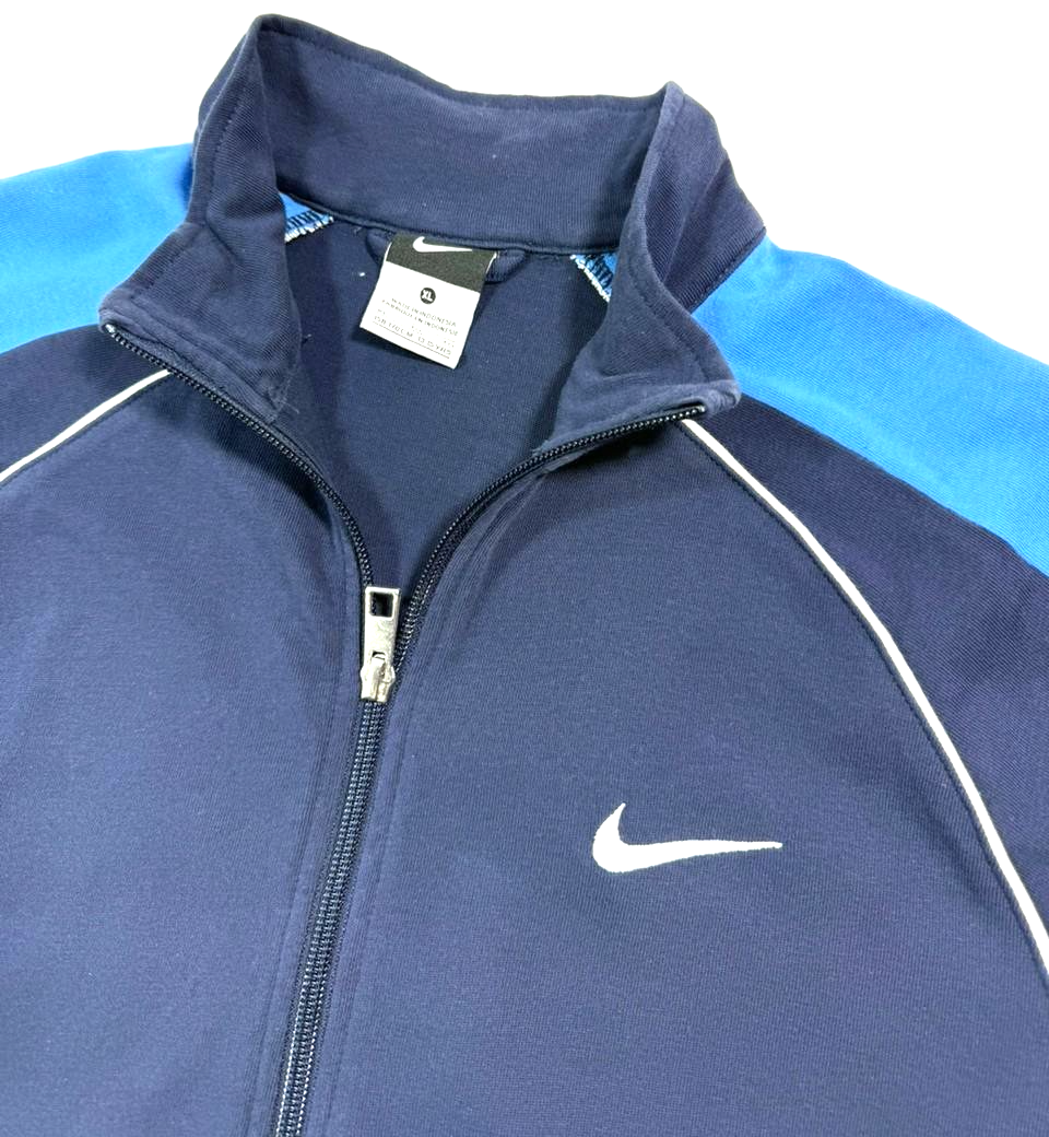 Men's Nike Track Jacket With A Blue And Navy Blue Color - XL
